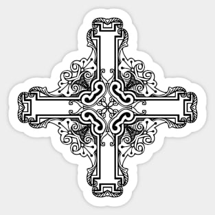 Ornamental Cross Sticker